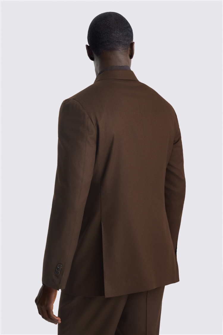 Italian Tailored Fit Chestnut Flannel Suit