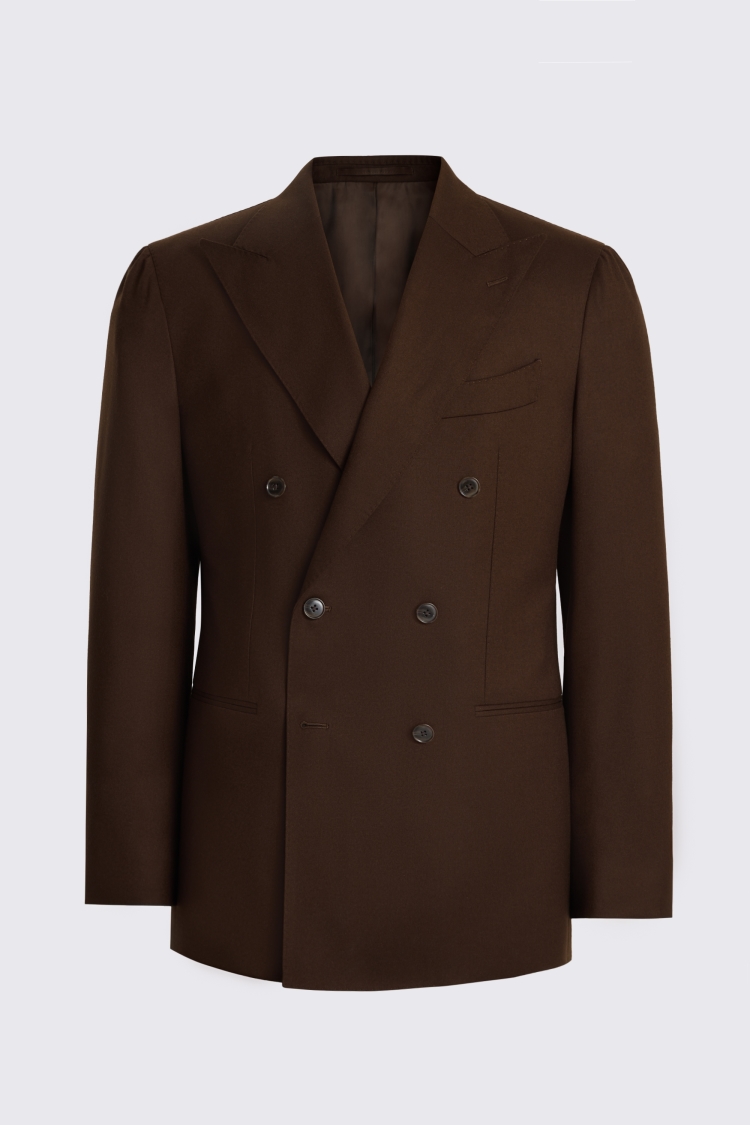 Italian Tailored Fit Chestnut Flannel Suit