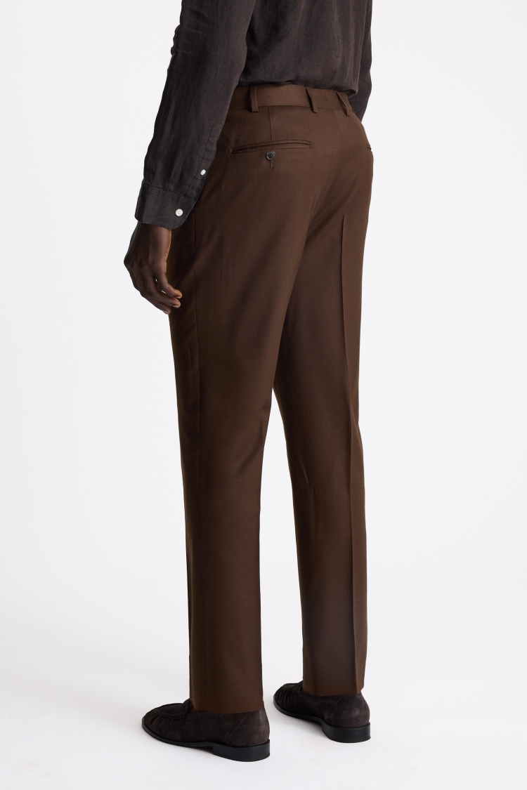 Tailored Fit Chestnut Flannel Trouser