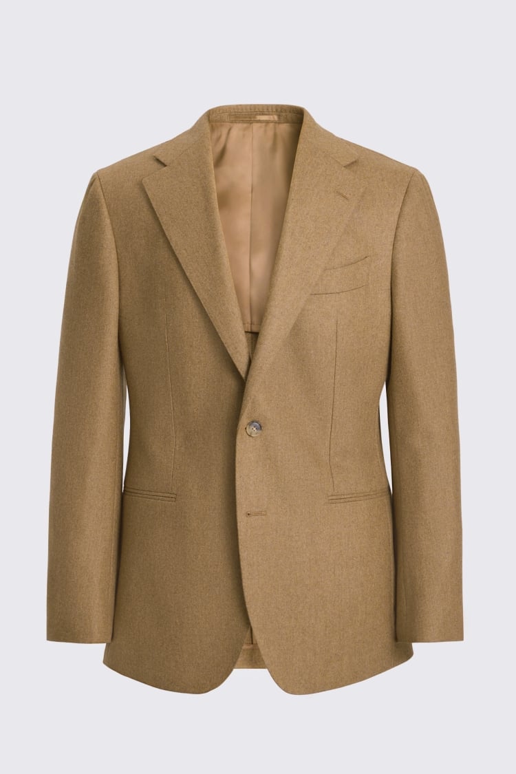 Italian Tailored Fit Gold Flannel Suit Jacket