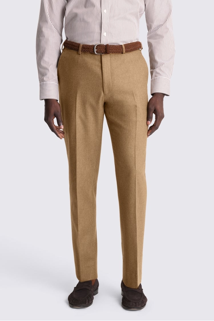 Tailored Fit Gold Flannel Trouser