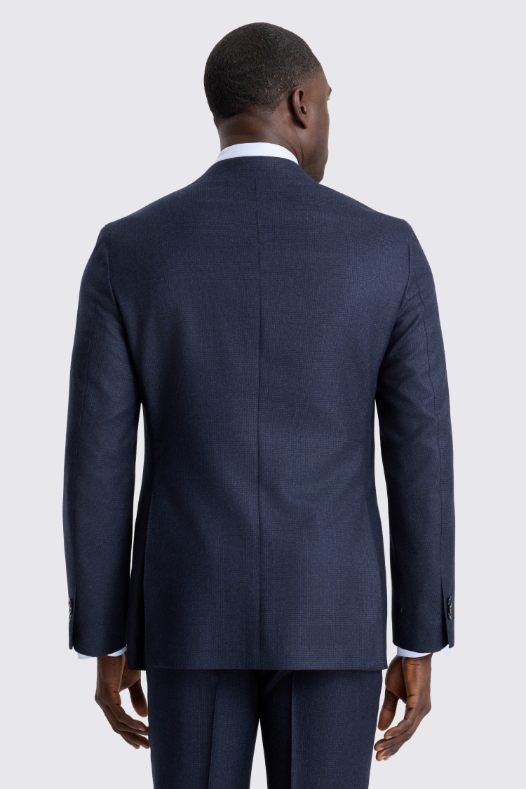 Tailored Fit Navy Check Suit