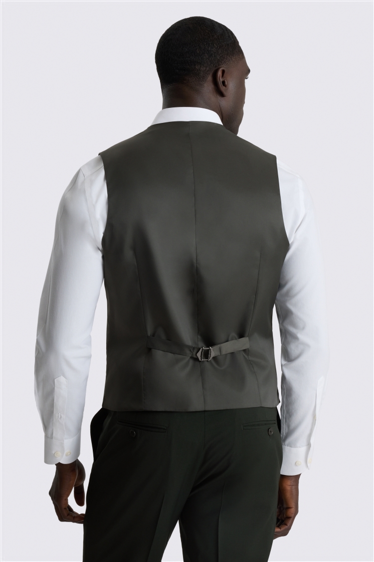 Perfomance Tailored Dark Green Waistcoat