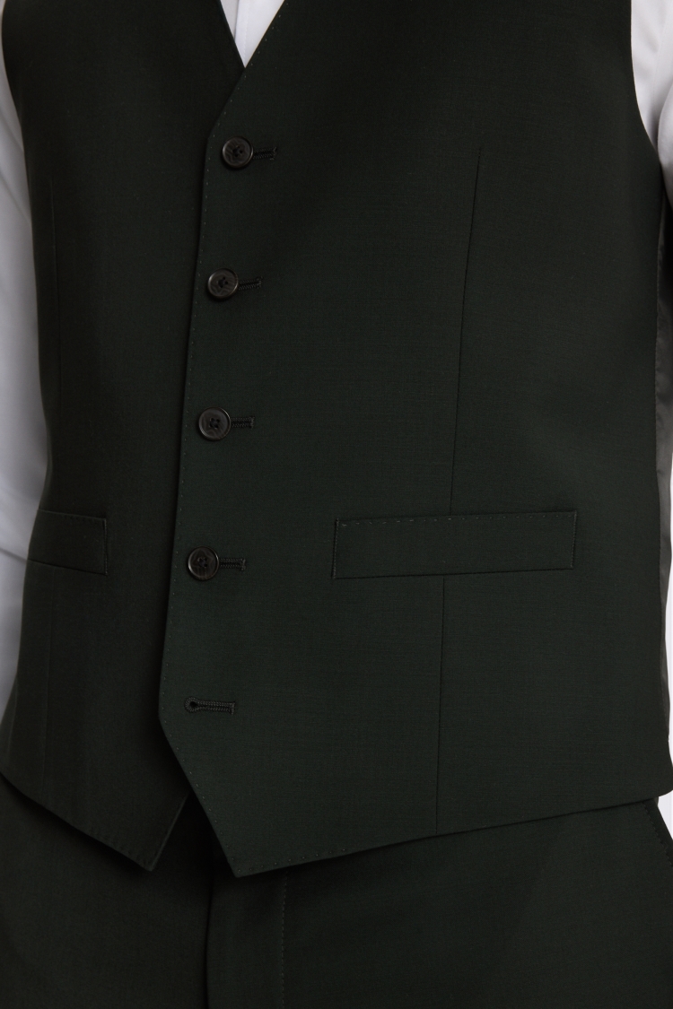 Perfomance Tailored Dark Green Waistcoat