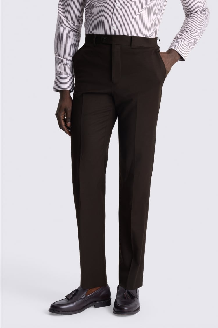 Tailored Performance Brown Twill Suit