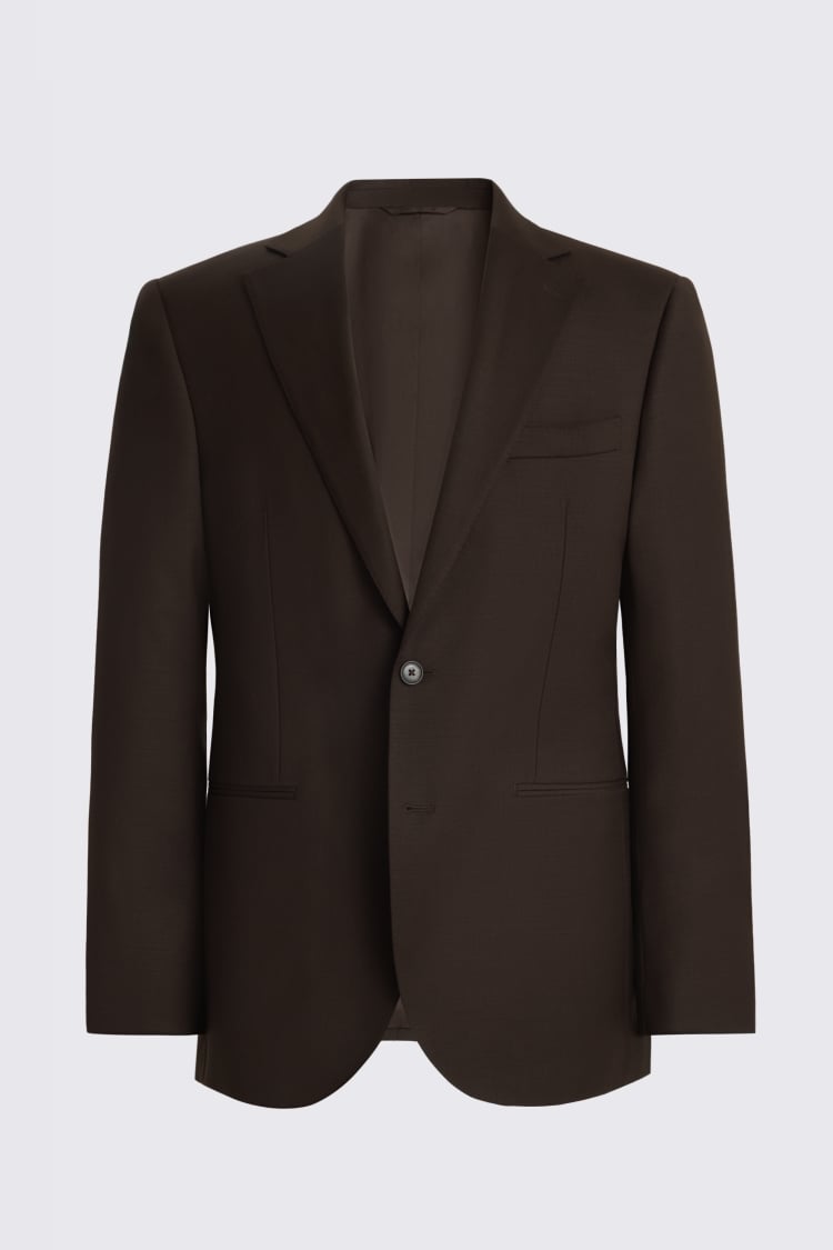 Tailored Performance Brown Twill Suit