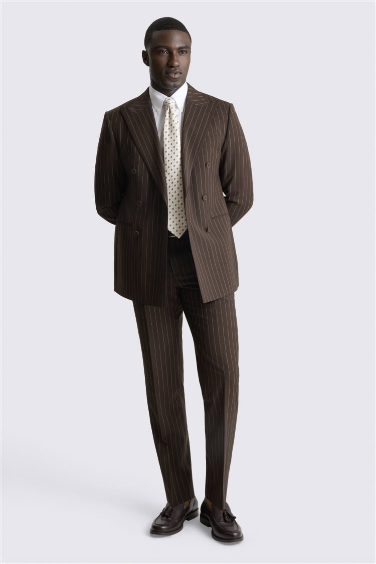 Tailored Performance Brown Stripe Suit