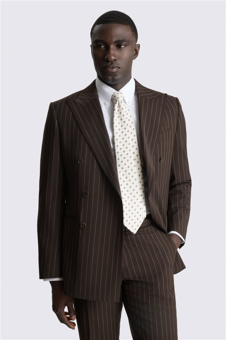 Tailored Performance Brown Stripe Suit