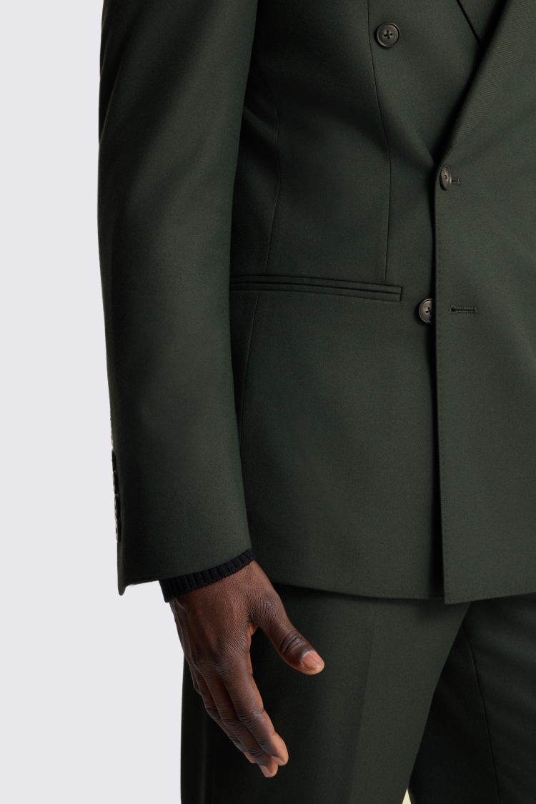 Relaxed Fit Khaki Flannel Suit
