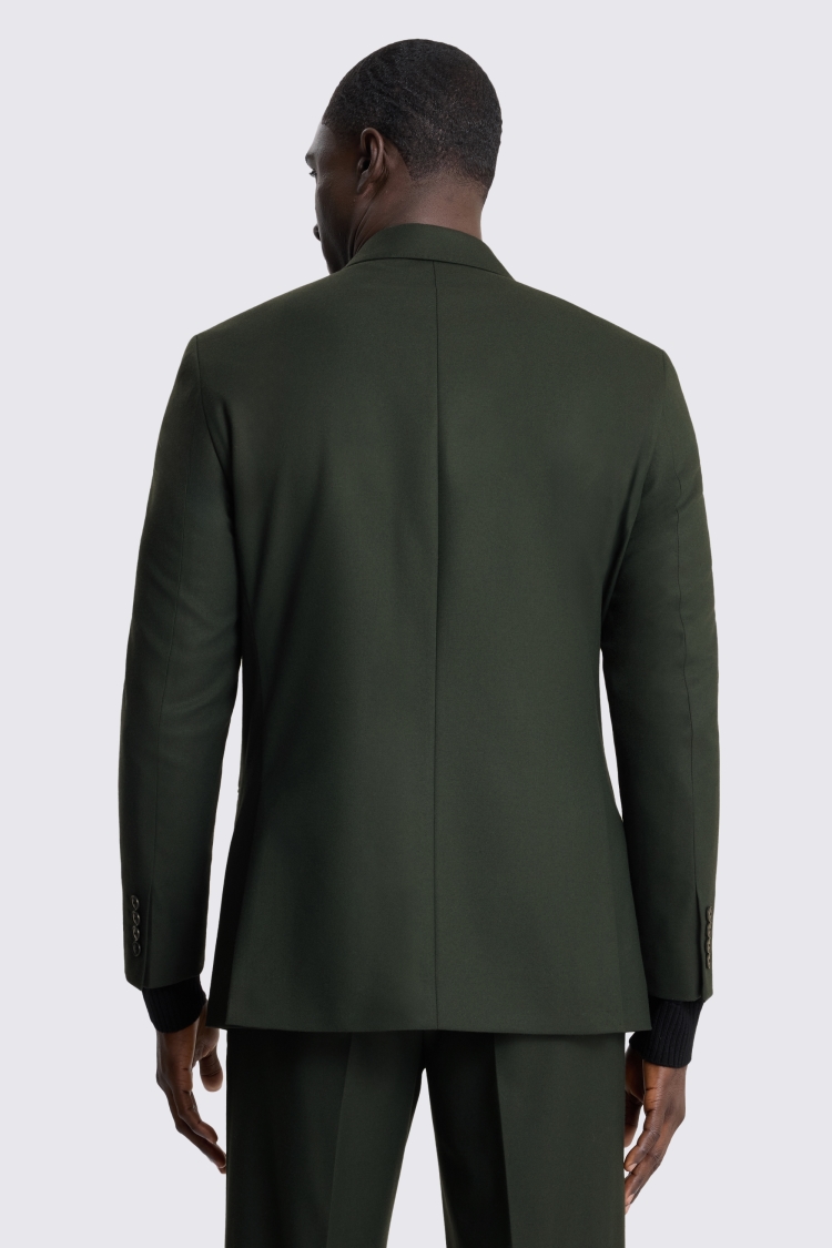 Relaxed Fit Khaki Flannel Suit