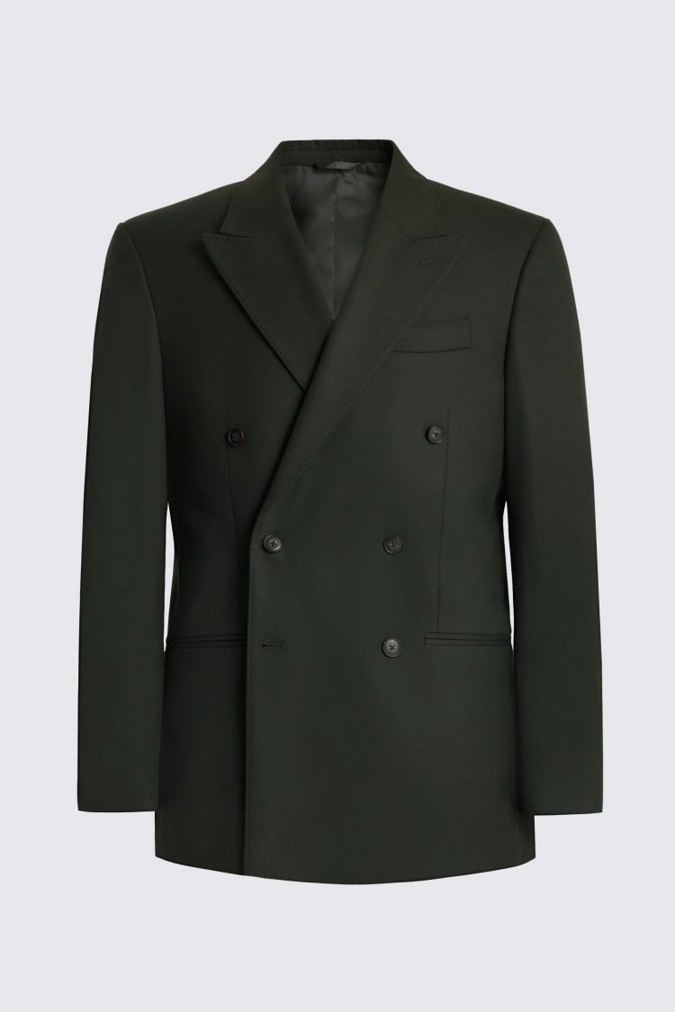 Relaxed Fit Khaki Flannel  Suit