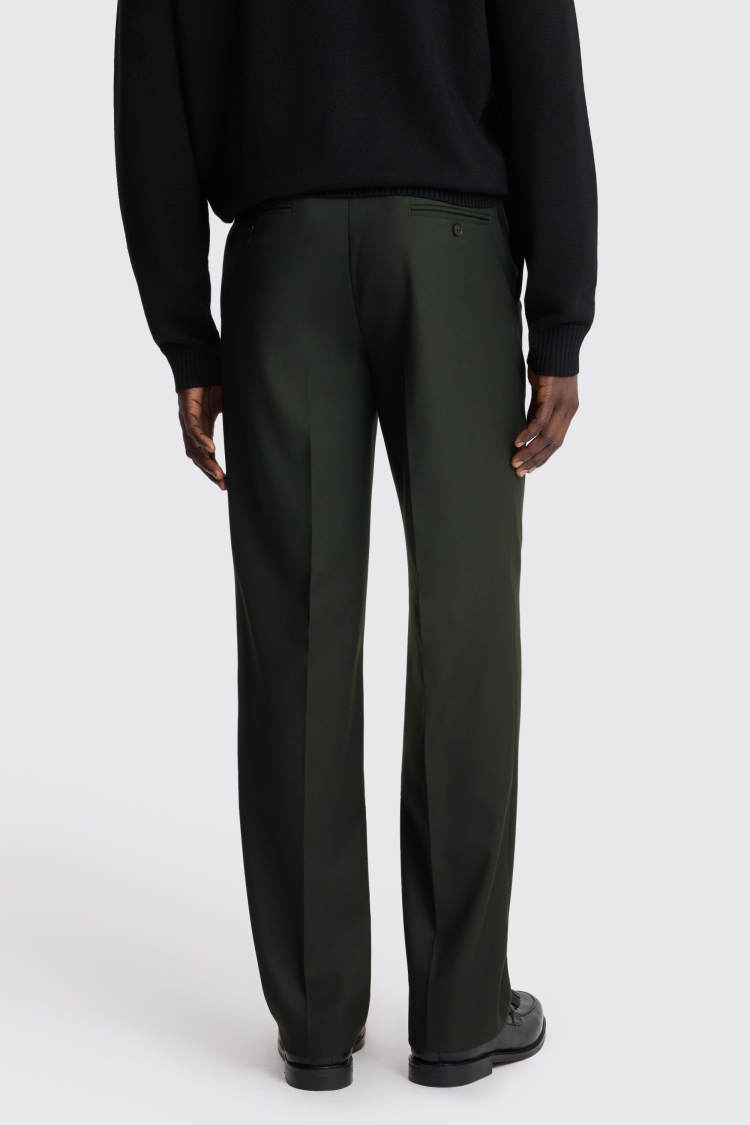 Relaxed Fit Khaki Flannel Pants