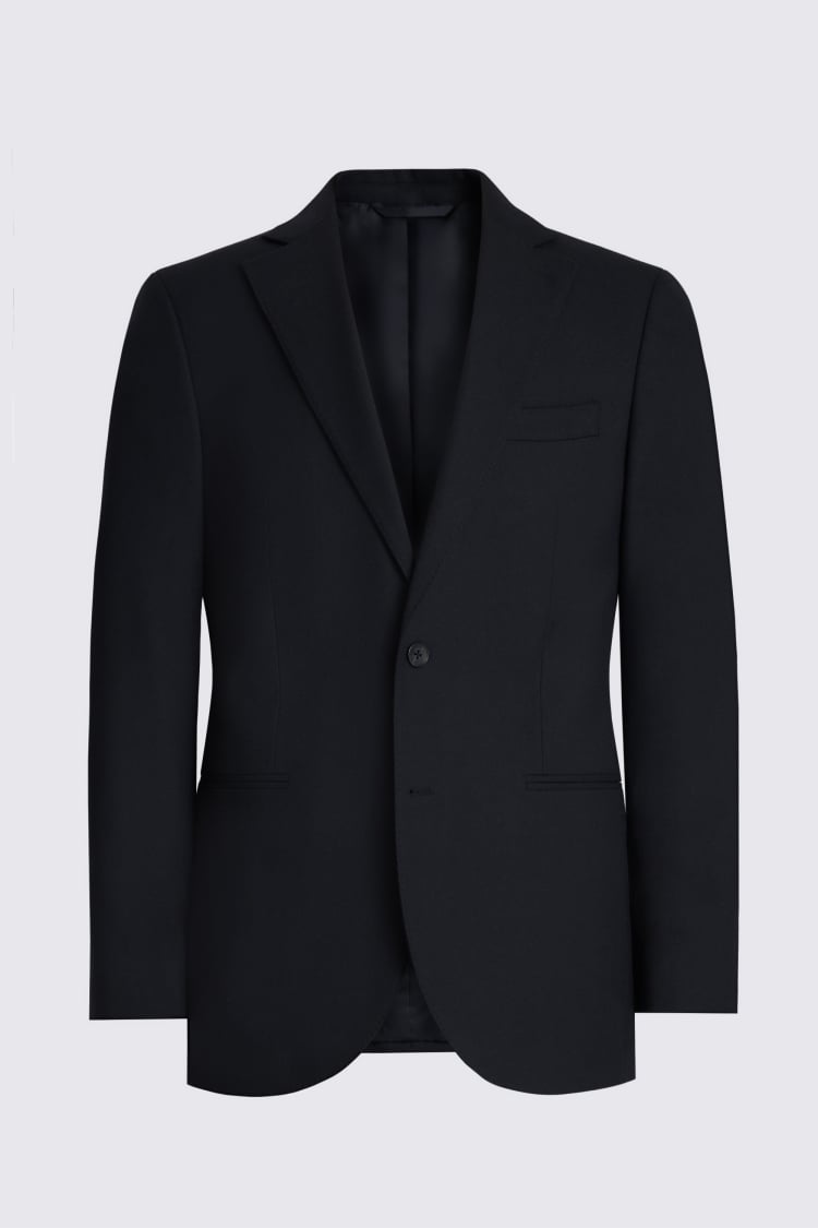 Tailored Fit Navy Flannel Suit