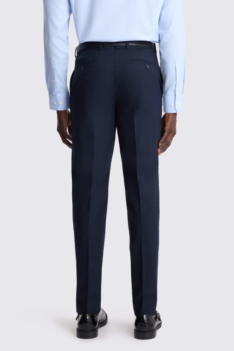Tailored Fit Navy Flannel Trouser