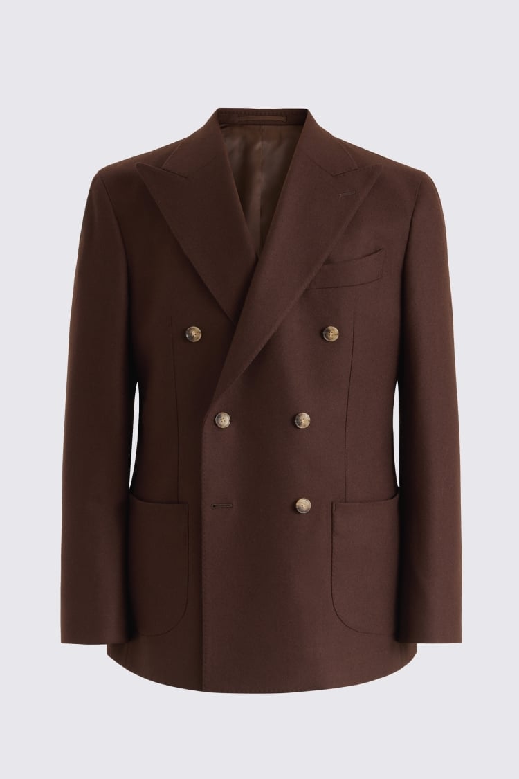 Italian Tailored Fit Dark Chestnut Jacket
