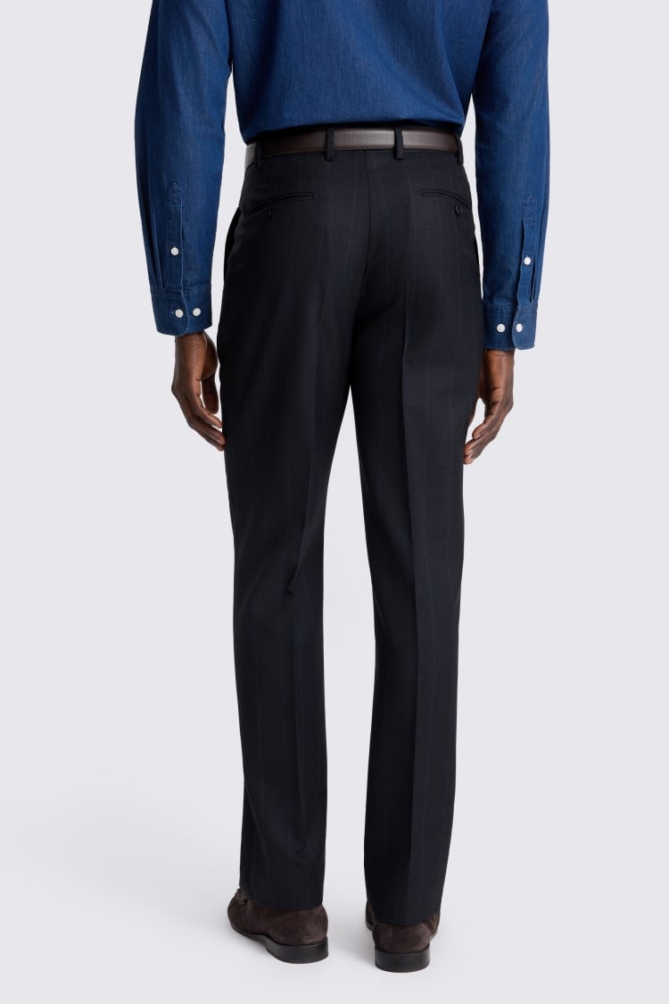 Tailored Fit Navy Stripe Trouser
