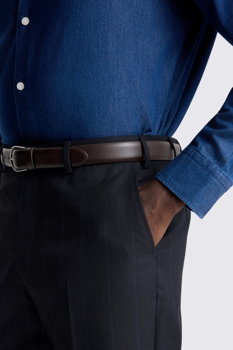Tailored Fit Navy Stripe Trouser