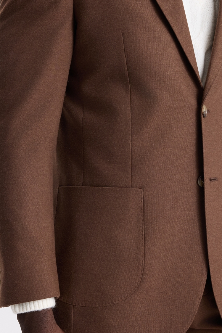 Relaxed Fit Chestnut Flannel Suit