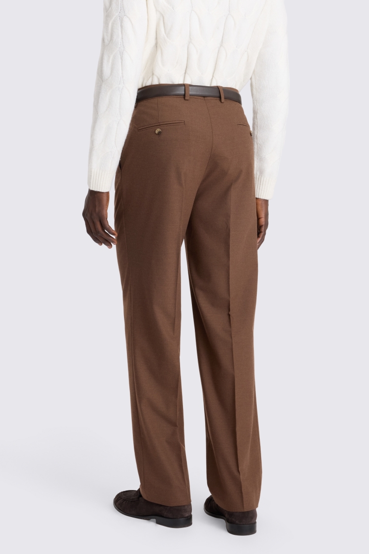 Relaxed Fit Chestnut Flannel Suit