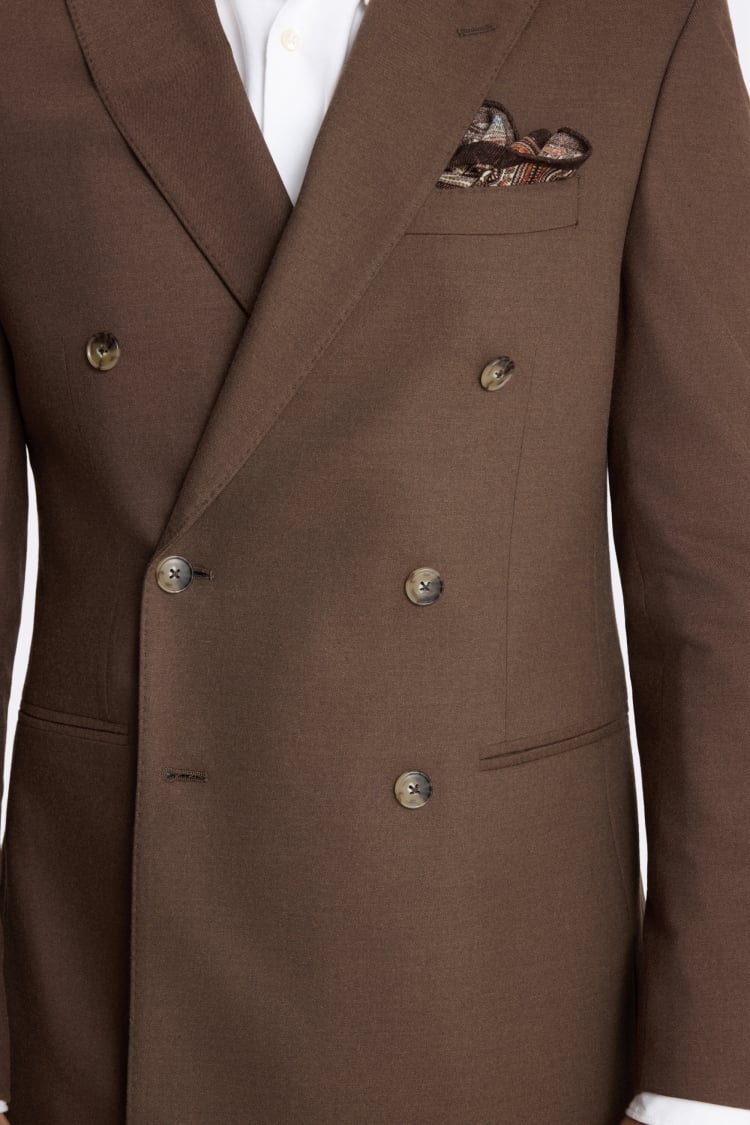 Slim Fit Chestnut Flannel Suit