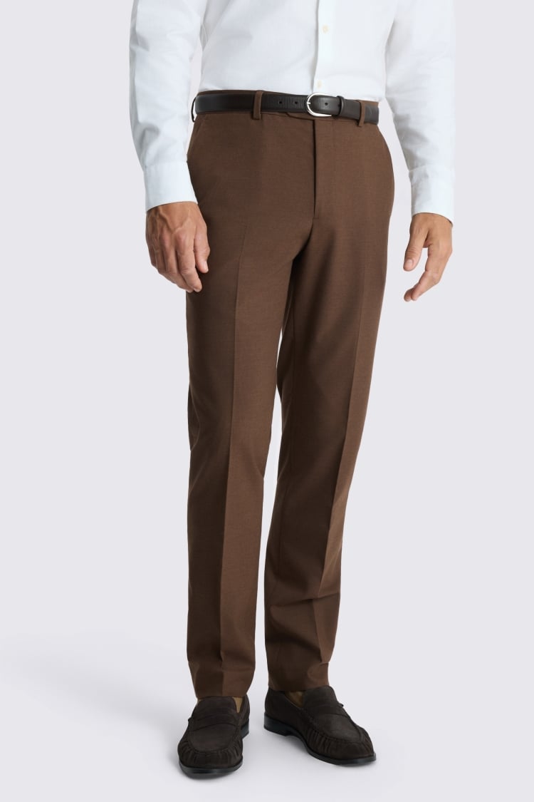 Slim Fit Chestnut Flannel Suit