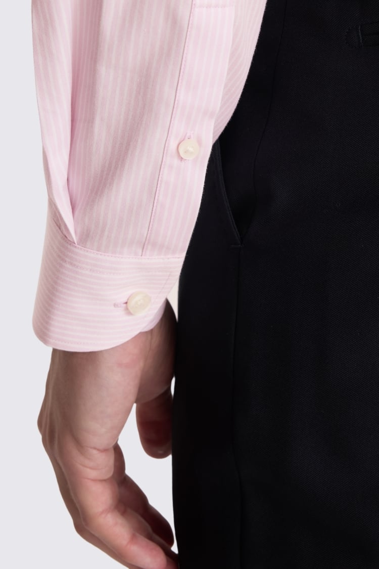 Slim Fit Pink Stripe Shirt