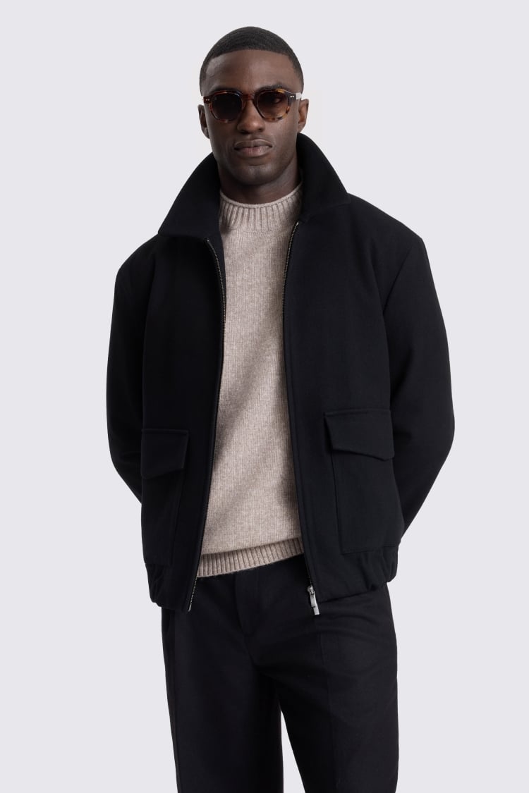 Black Blouson Jacket