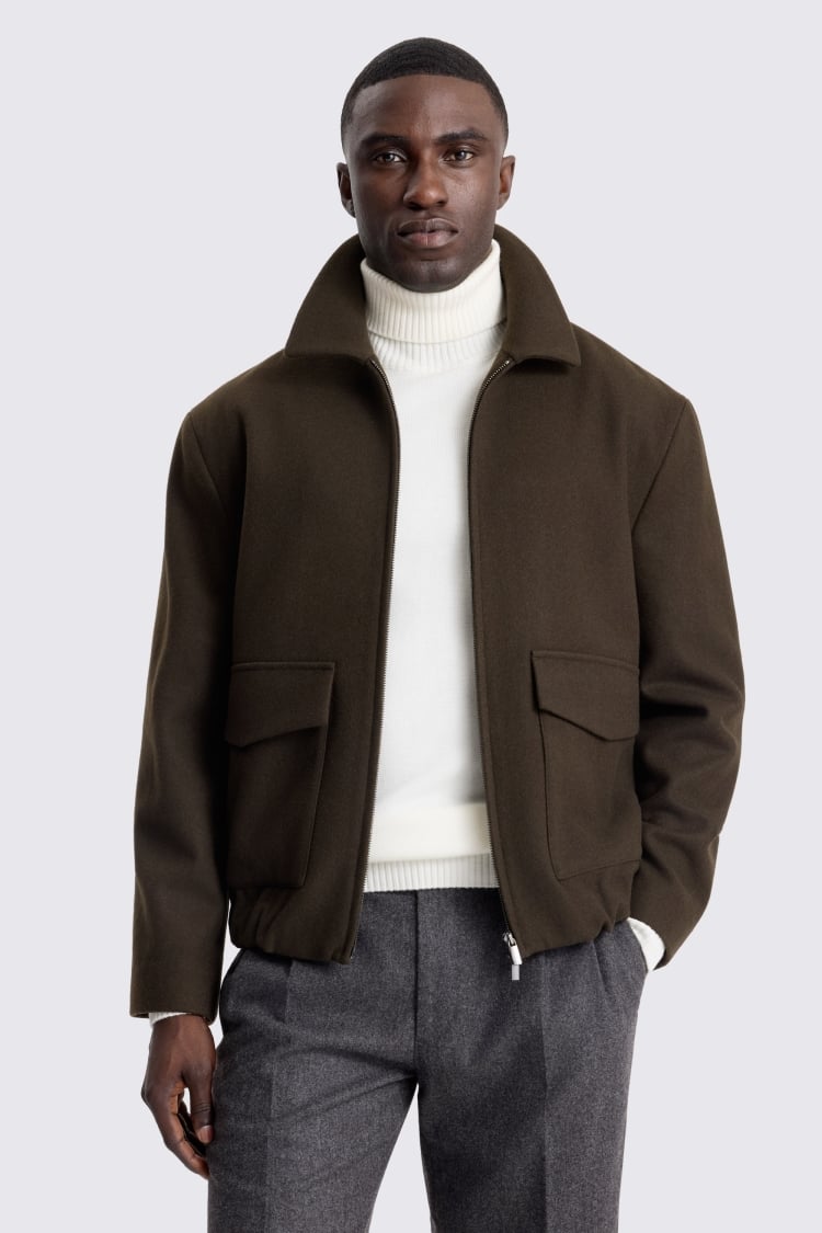 Khaki Blouson Jacket