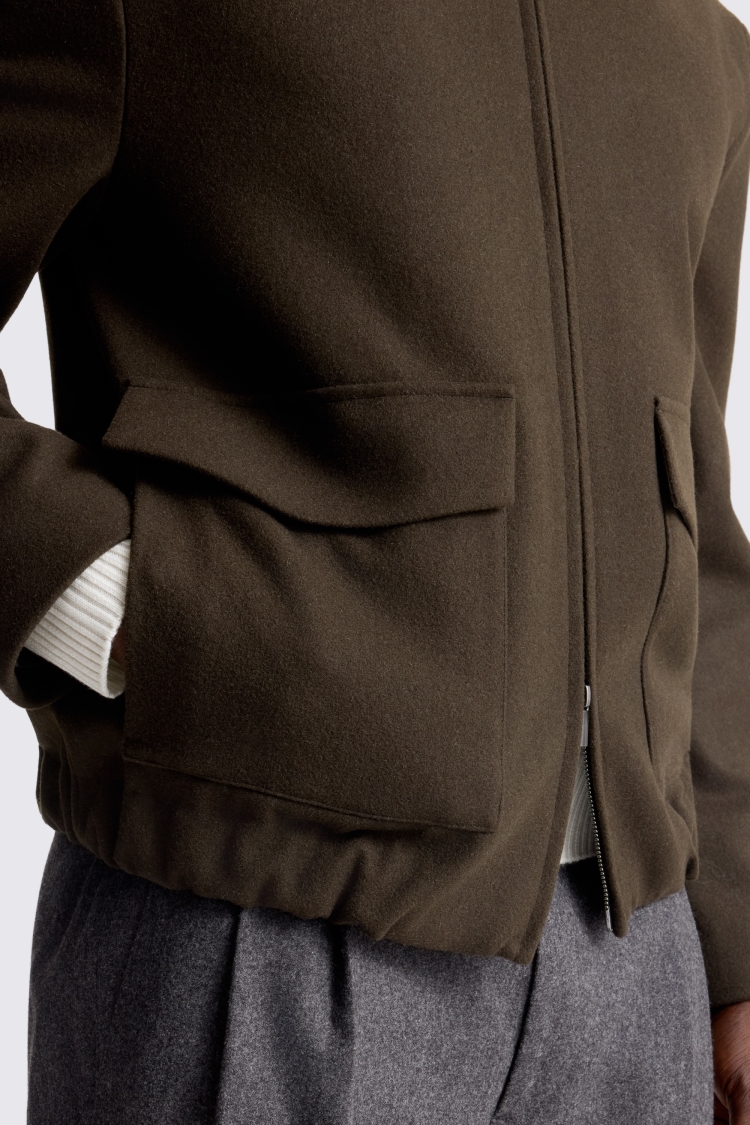 Khaki Blouson Jacket