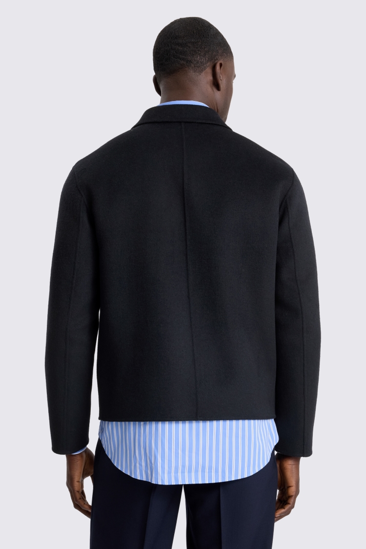 Navy Wool Blend Jacket