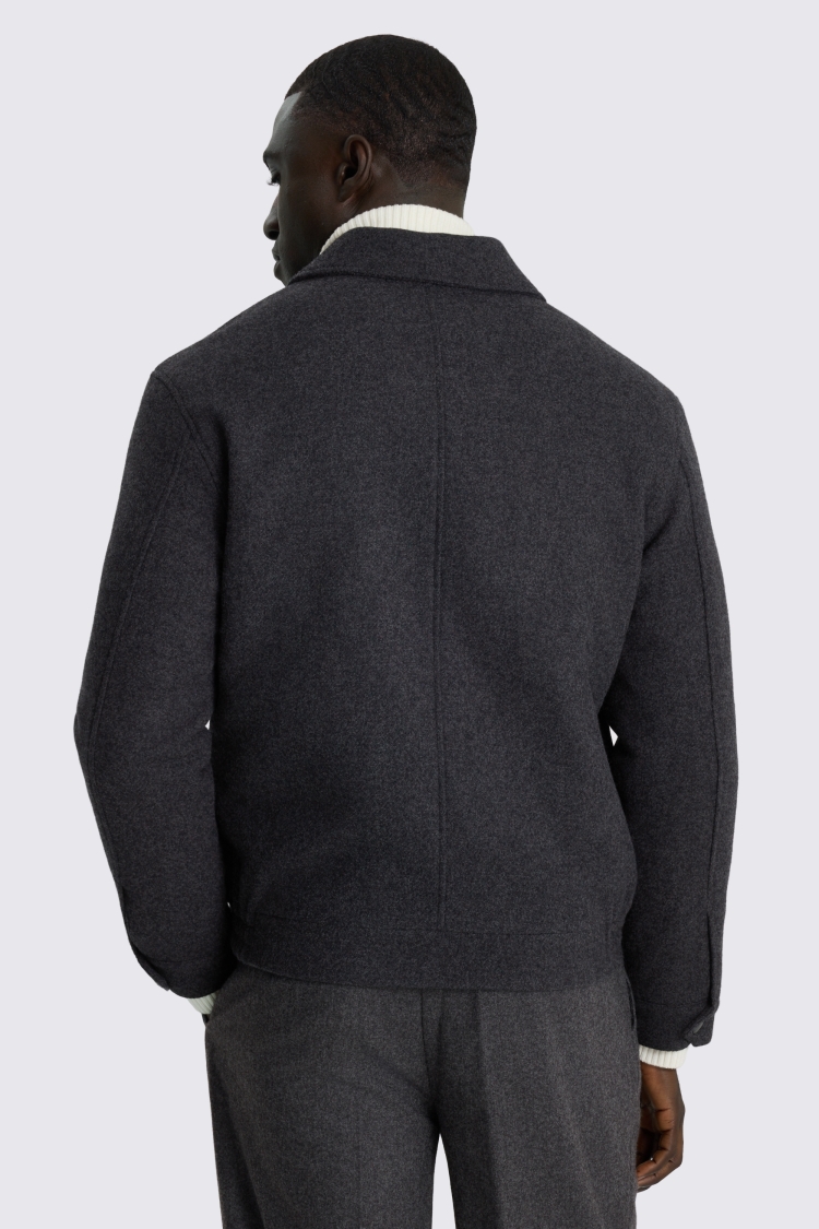 Grey Quilted Zip