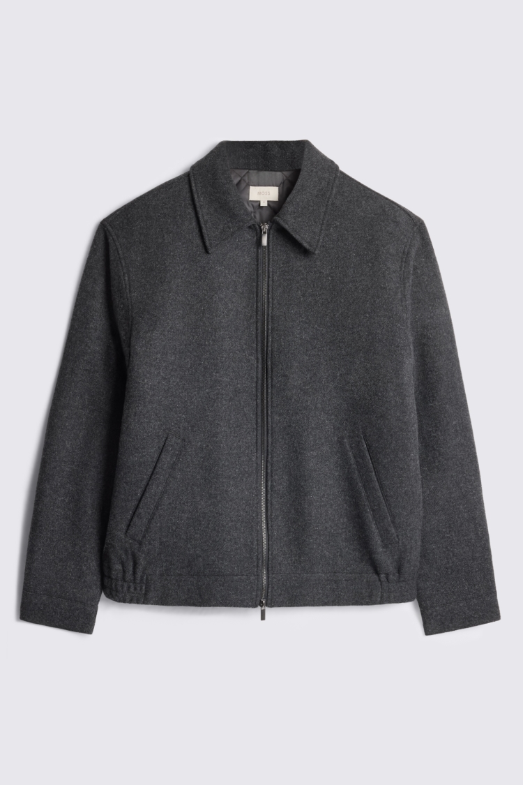 Grey Quilted Zip