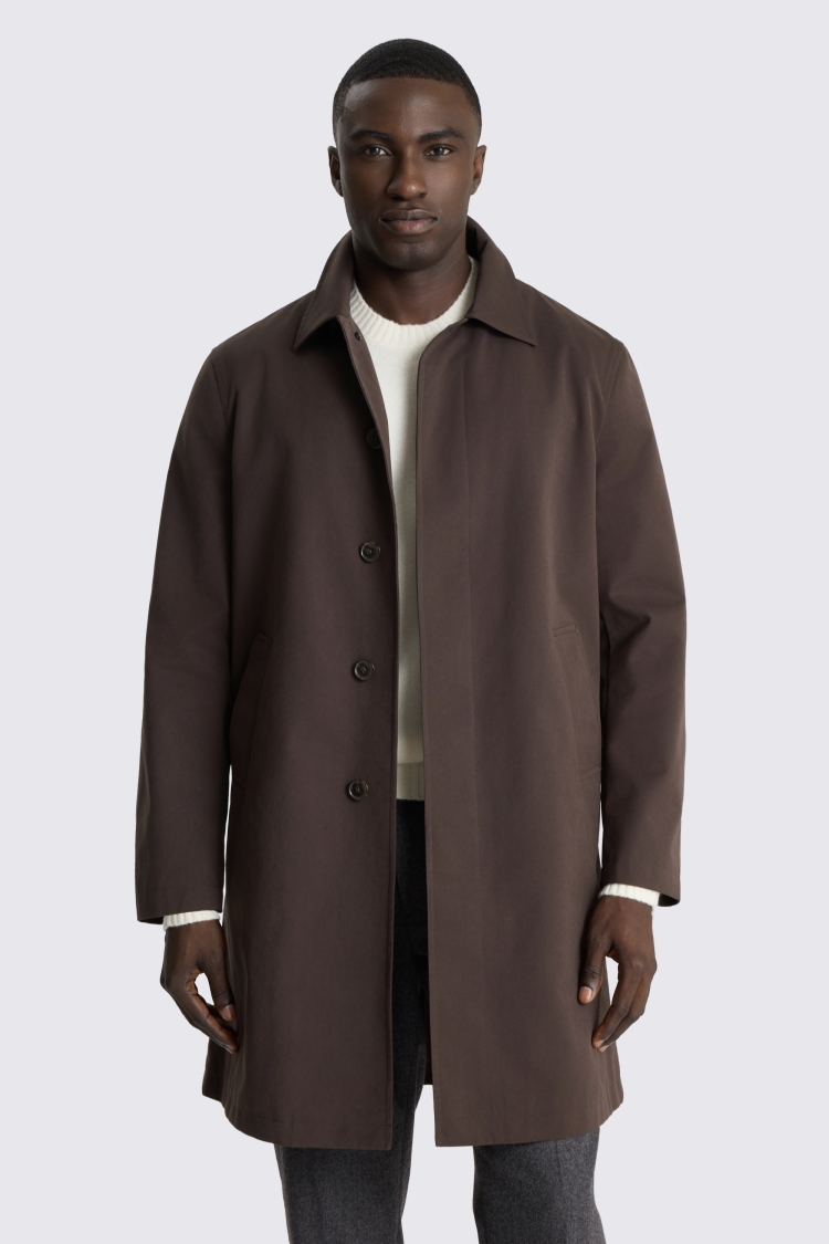 Brown Rain Coat with Insert