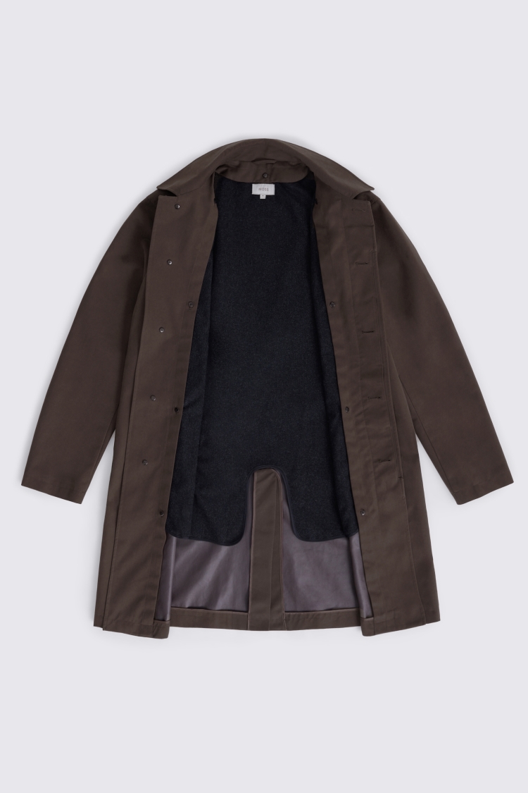 Italian Brown Raincoat with Insert
