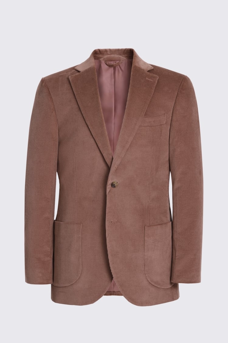 Tailored Fit Dusty Pink Corduroy Suit