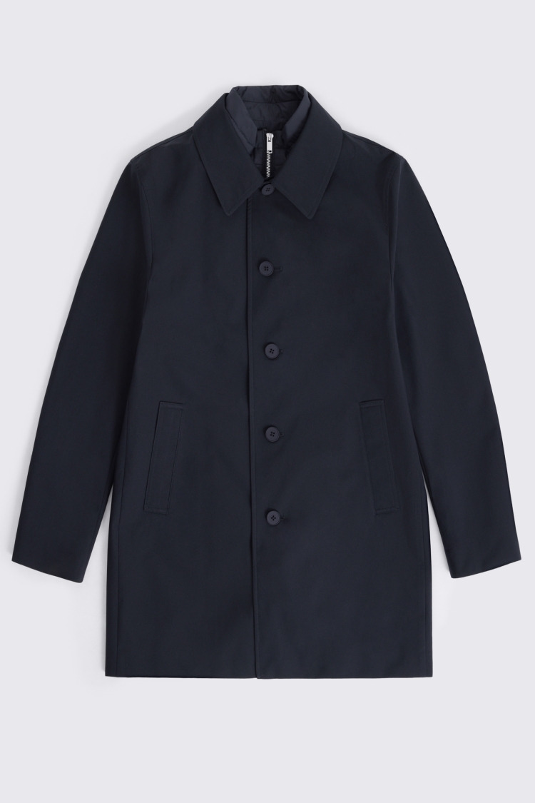 Navy Raincoat with Insert