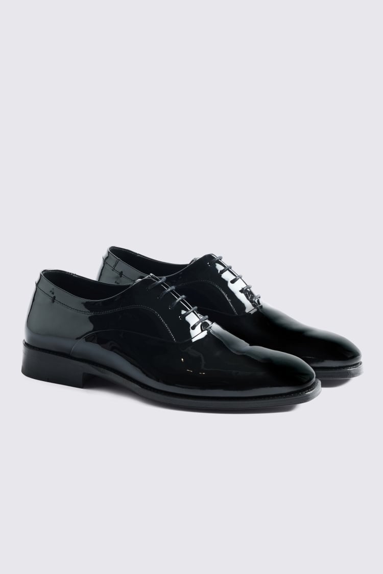 Italian Black Patent Leather Oxford Shoes
