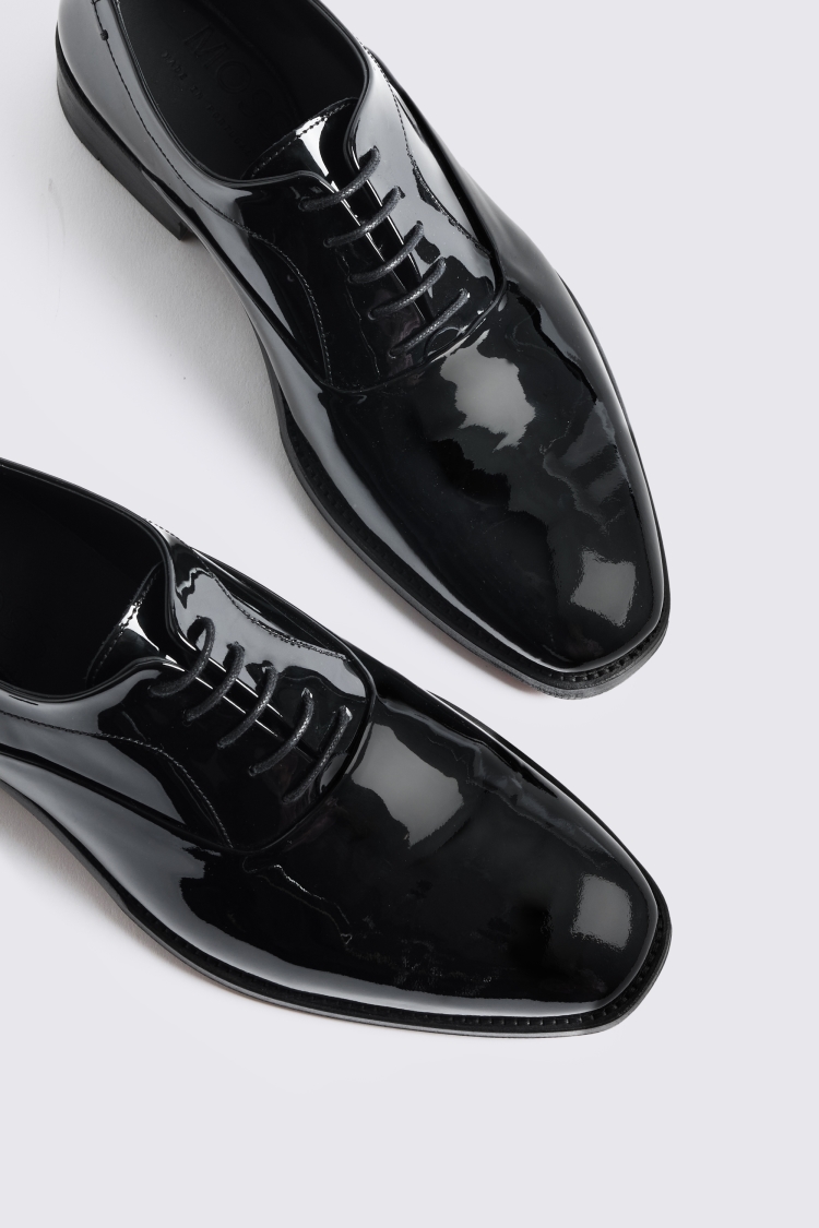 Italian Black Patent Leather Oxford Shoes