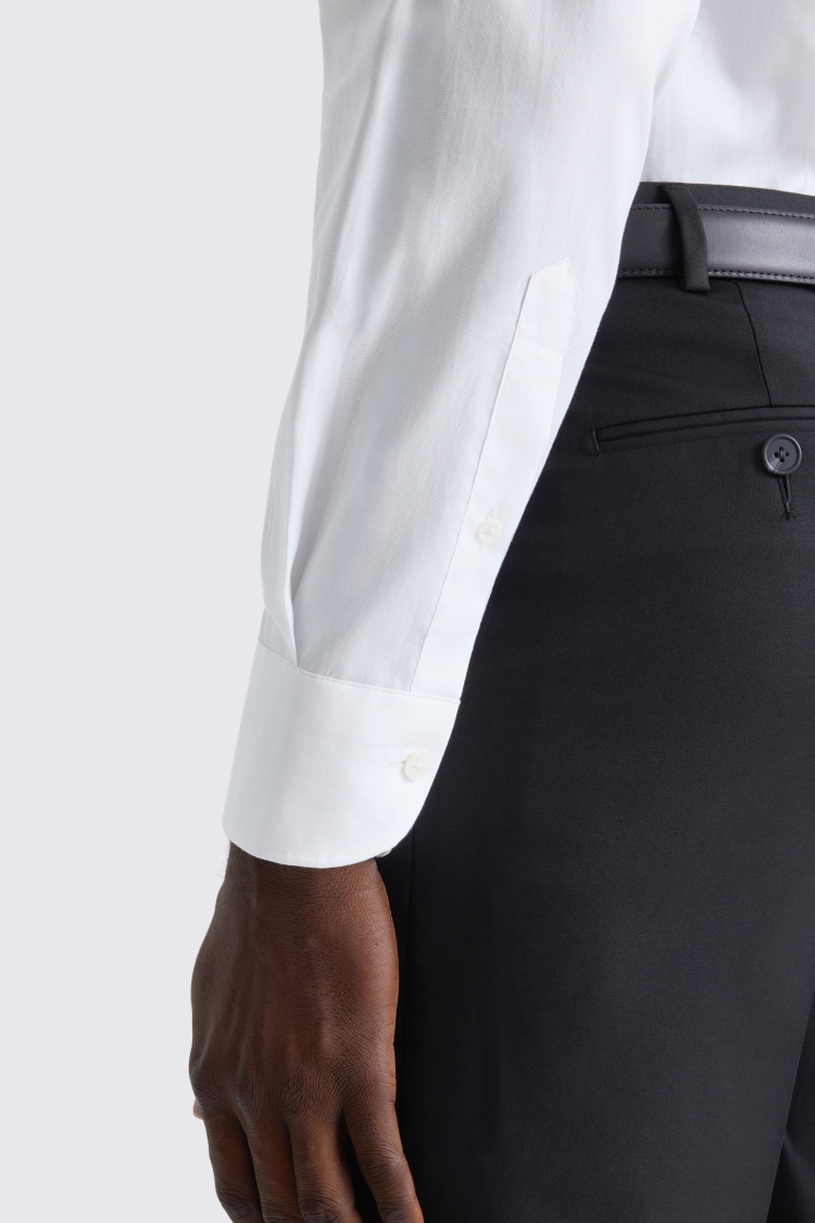Italian Tailored Fit White Dobby Shirt