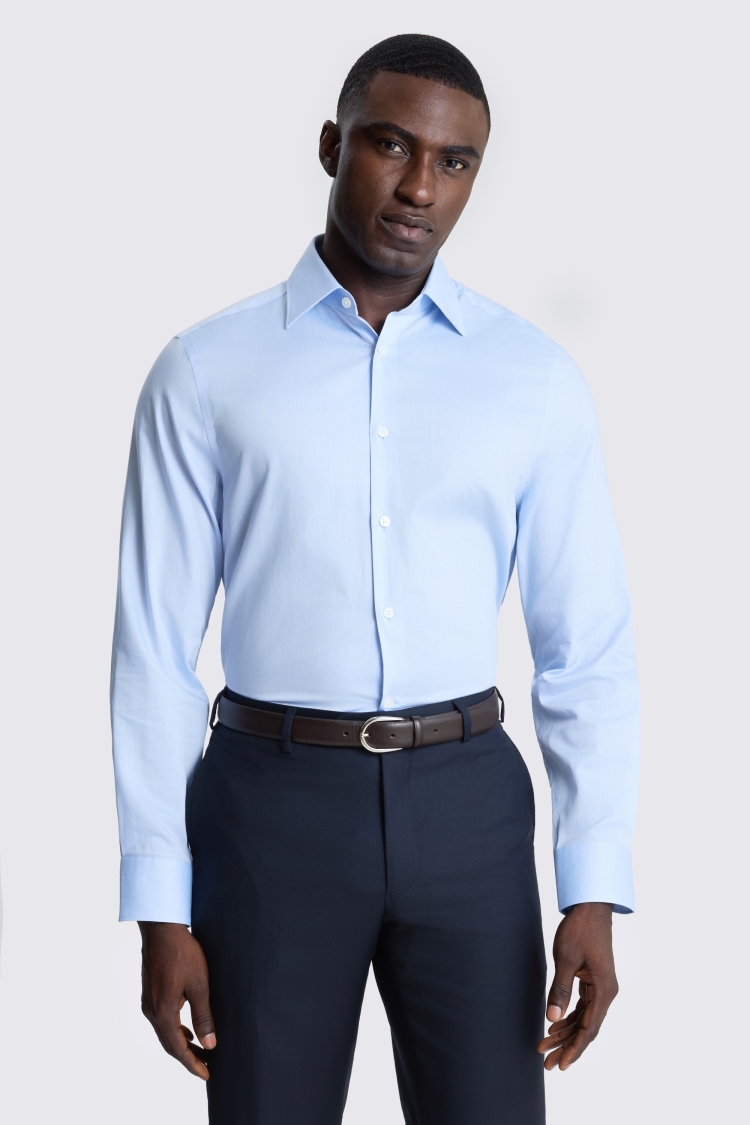 Italian Tailored Fit Sky Dobby Shirt