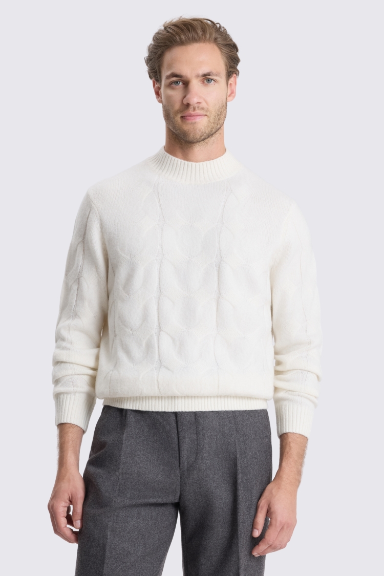 Ecru Mock Neck