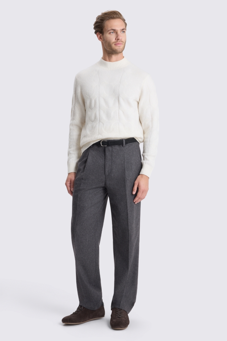 Ecru Mock Neck
