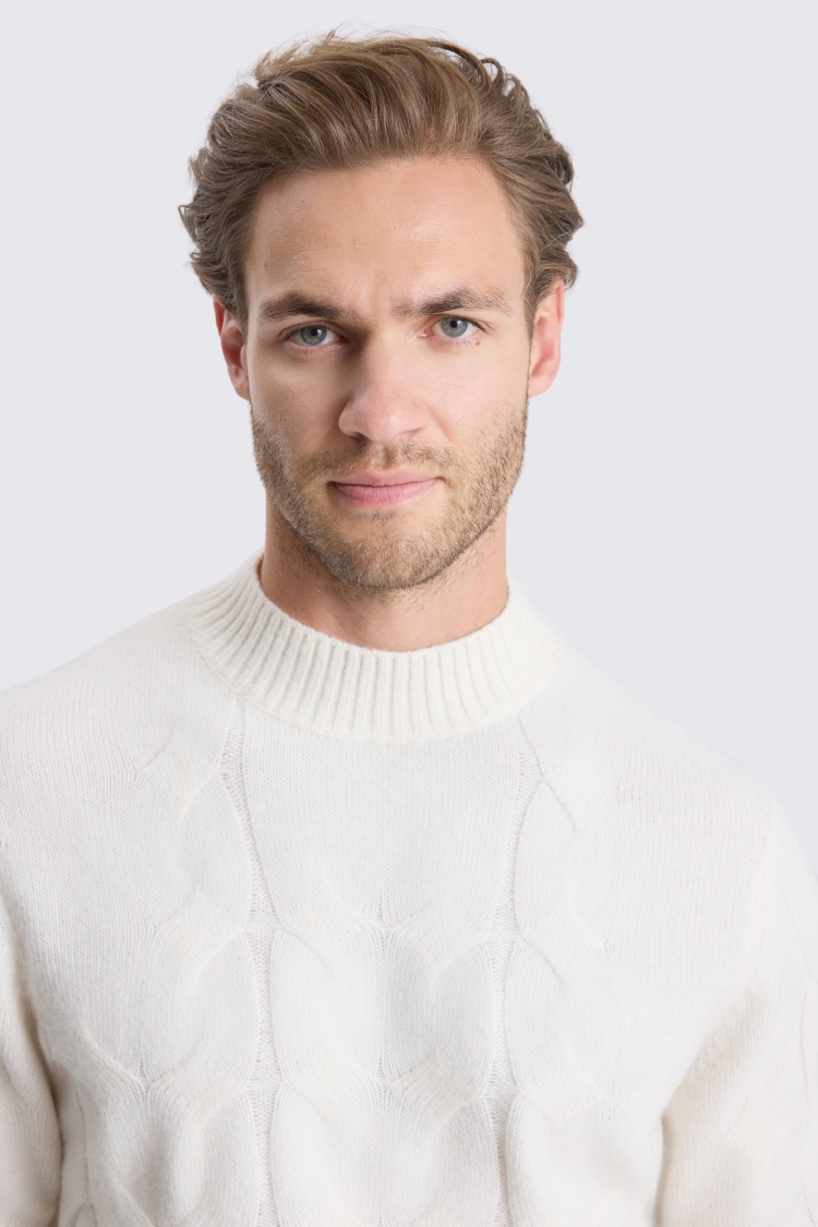 Ecru Mock Neck