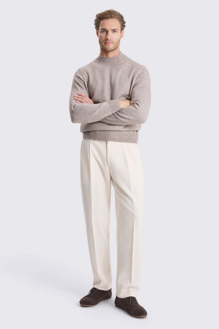 Taupe Mock Neck