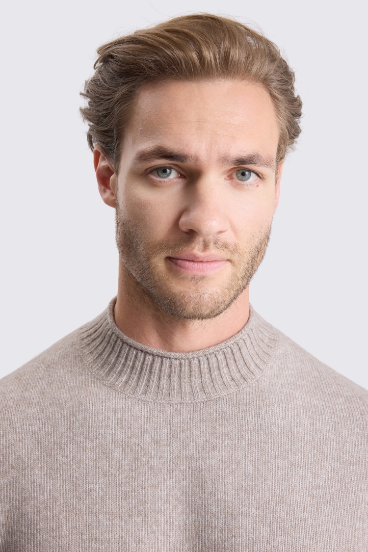 Taupe Mock Neck