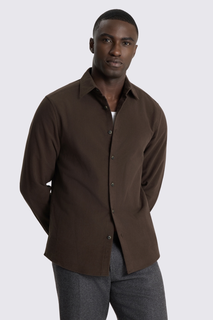 Dark Brown Moleskin Overshirt