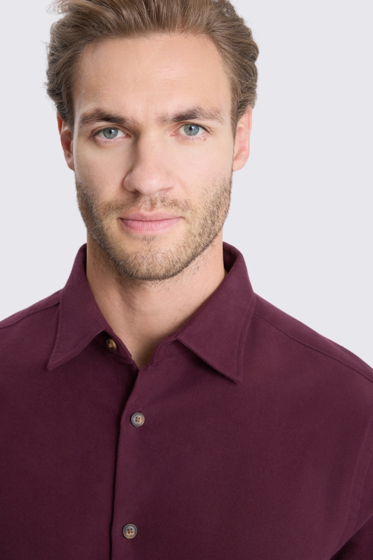 Wine Moleskin Overshirt