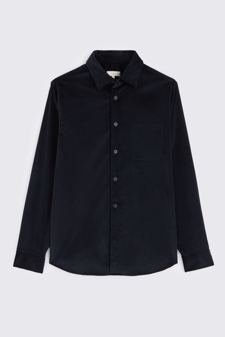 Dark Navy Corduroy Overshirt