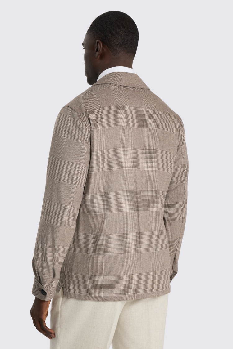 Brown Check Safari Shacket