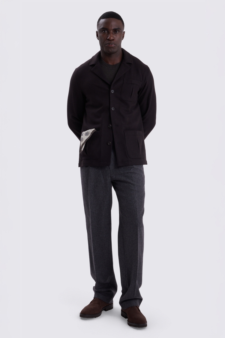 Brown Twill Safari Shacket